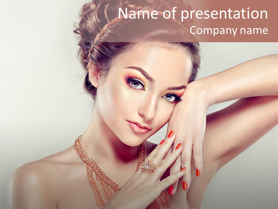 Hair Makeup Hairstyle PowerPoint Template