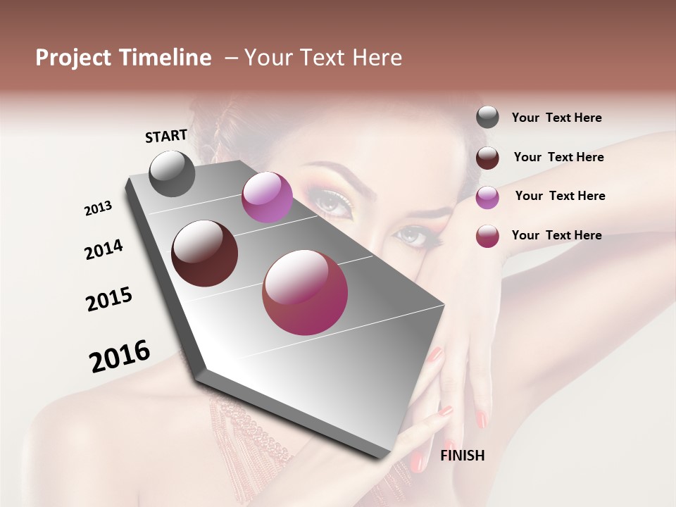 Hair Makeup Hairstyle PowerPoint Template