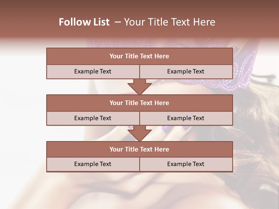 Portrait Fingers Eyes PowerPoint Template