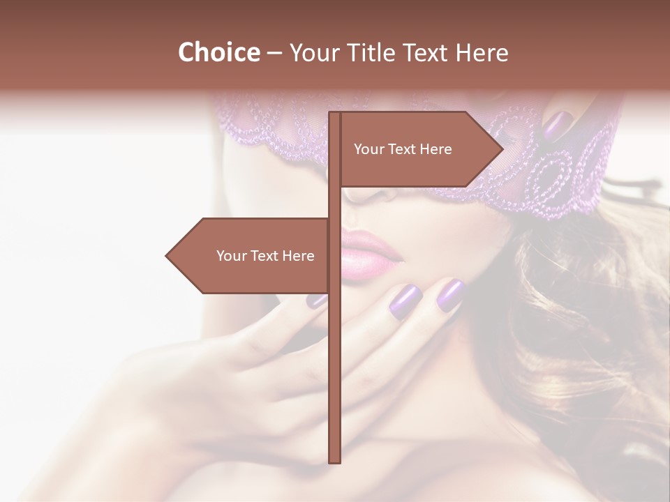 Portrait Fingers Eyes PowerPoint Template