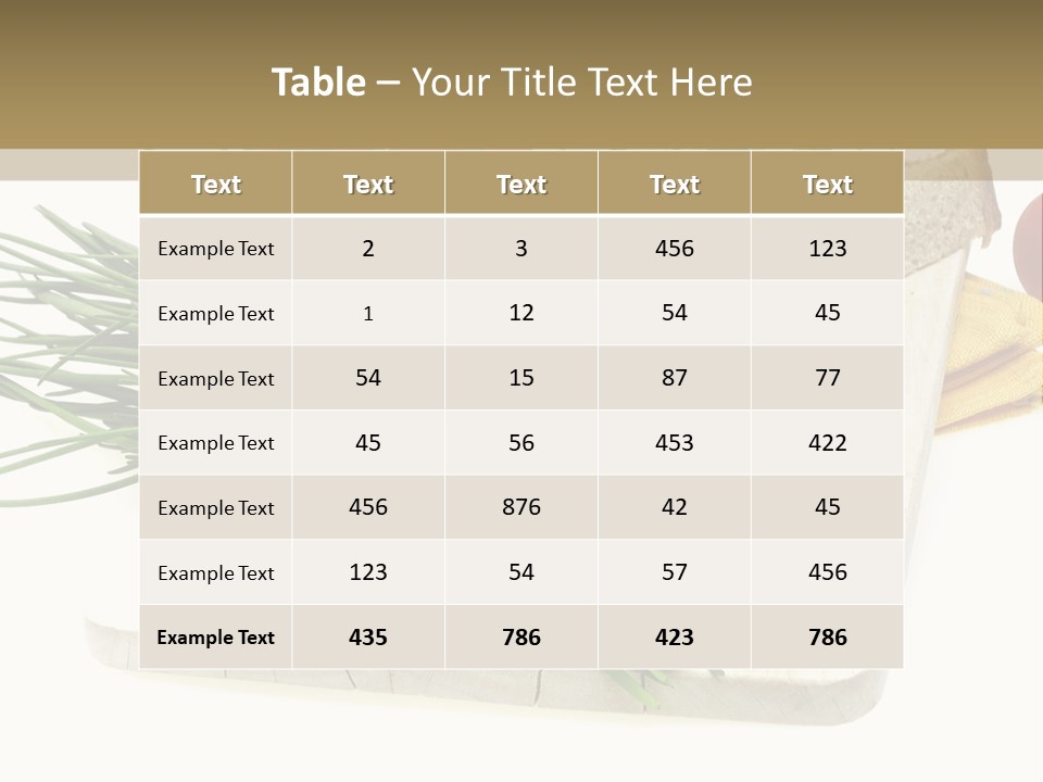 Cleba White Background Gourmet PowerPoint Template