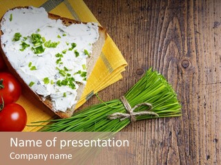 Aroma Chives Wood PowerPoint Template