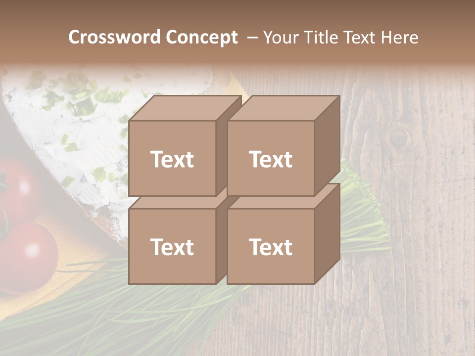 Aroma Chives Wood PowerPoint Template