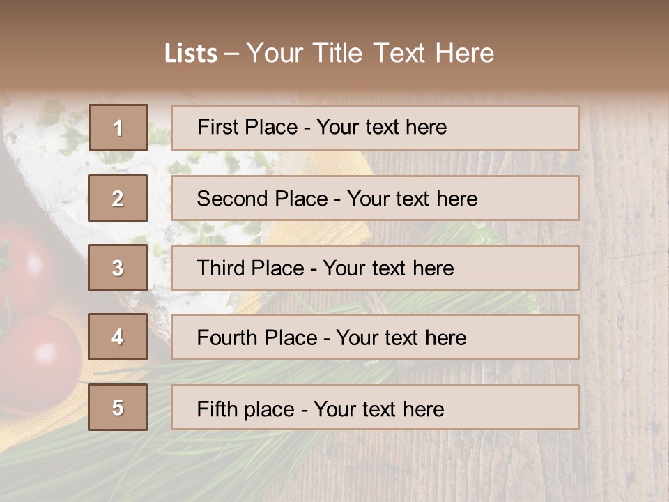 Aroma Chives Wood PowerPoint Template
