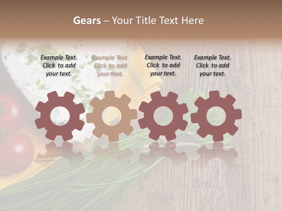 Aroma Chives Wood PowerPoint Template