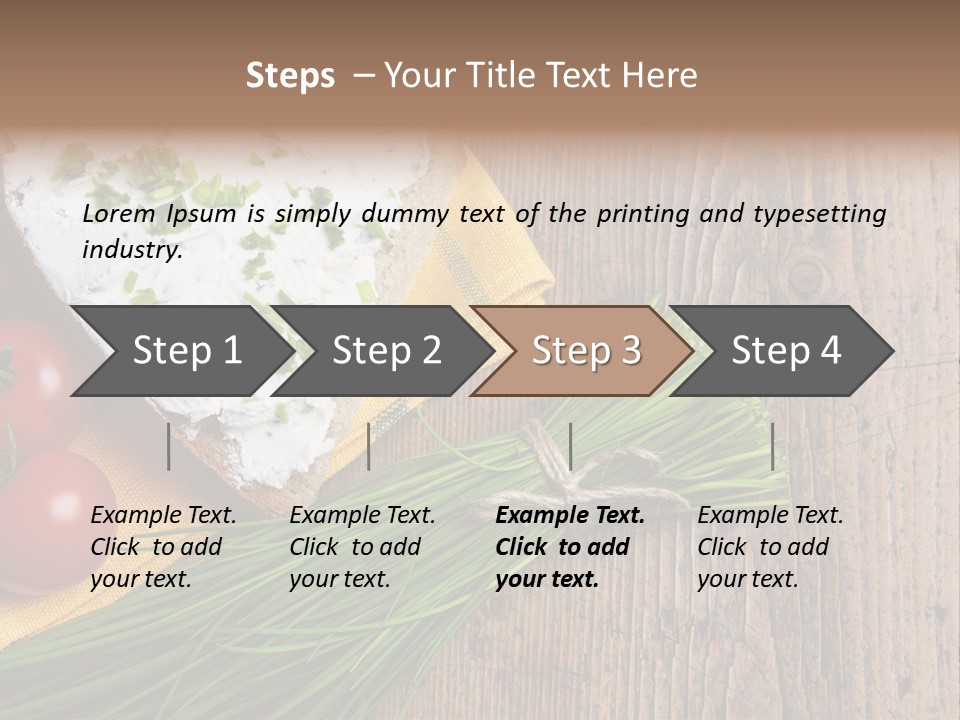 Aroma Chives Wood PowerPoint Template