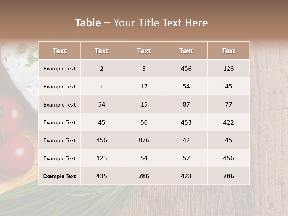 Aroma Chives Wood PowerPoint Template