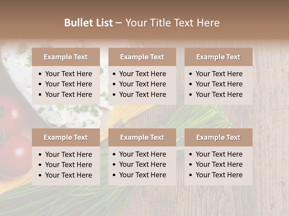 Aroma Chives Wood PowerPoint Template