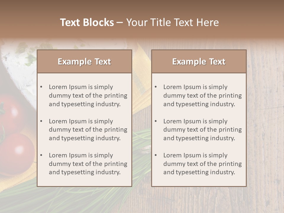 Aroma Chives Wood PowerPoint Template