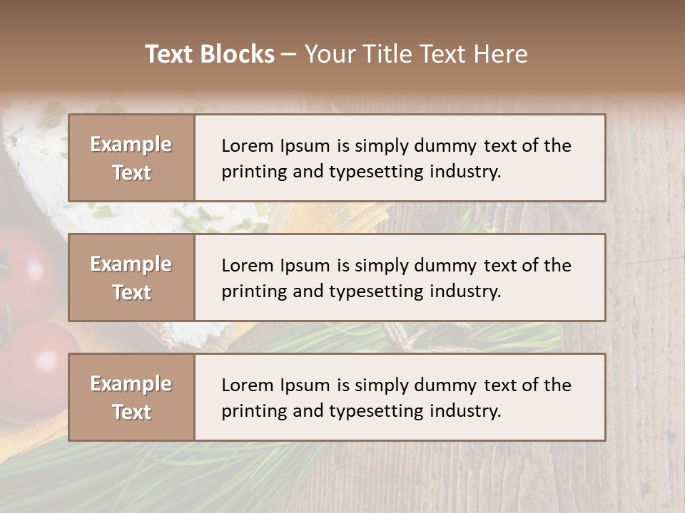 Aroma Chives Wood PowerPoint Template