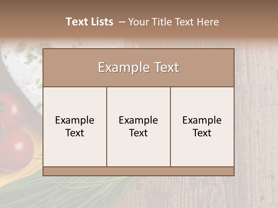 Aroma Chives Wood PowerPoint Template