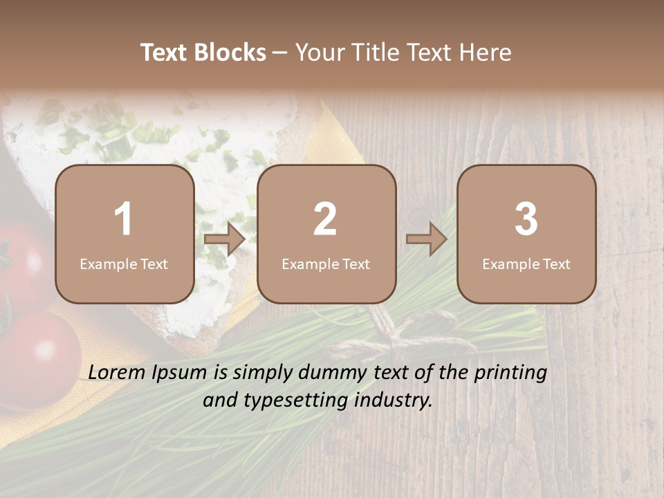 Aroma Chives Wood PowerPoint Template