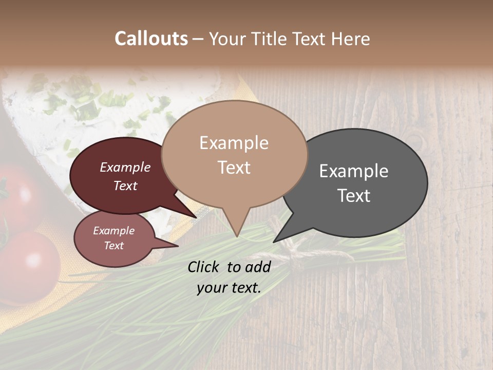 Aroma Chives Wood PowerPoint Template