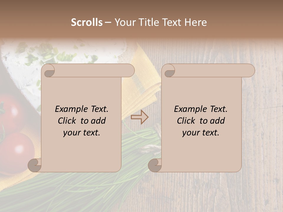 Aroma Chives Wood PowerPoint Template
