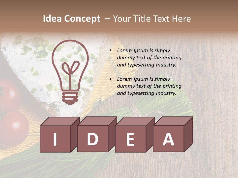 Aroma Chives Wood PowerPoint Template