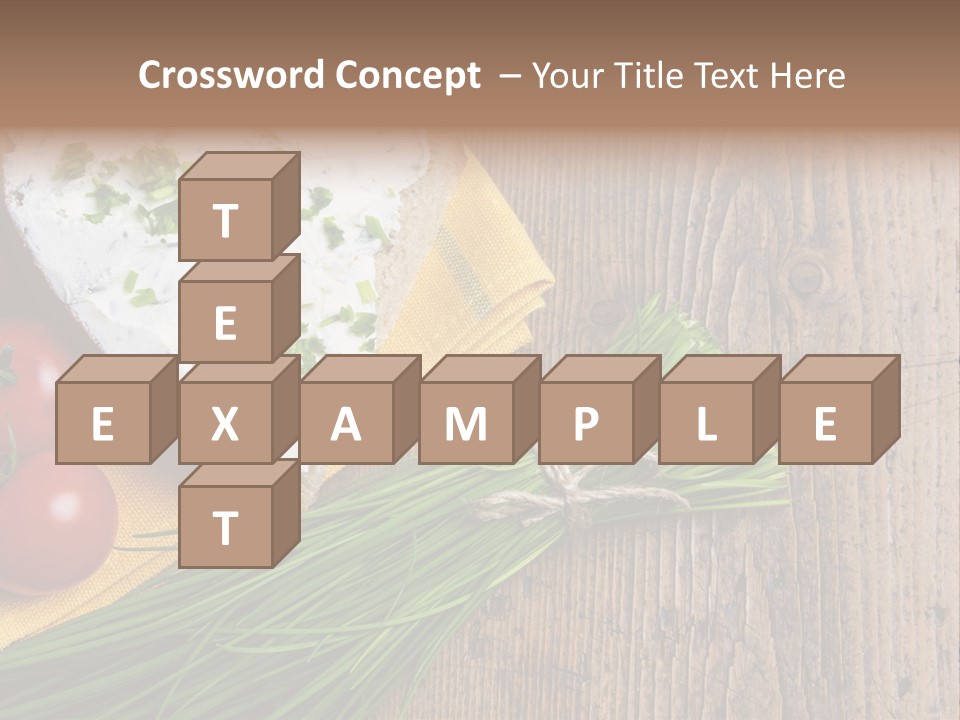 Aroma Chives Wood PowerPoint Template