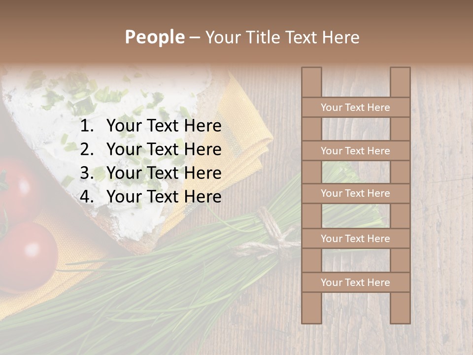Aroma Chives Wood PowerPoint Template