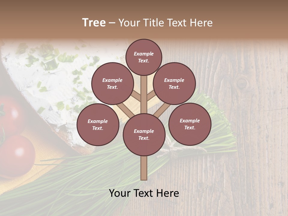 Aroma Chives Wood PowerPoint Template