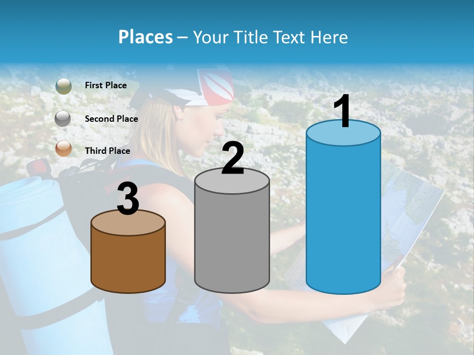 Climbing Eco Caucasian PowerPoint Template