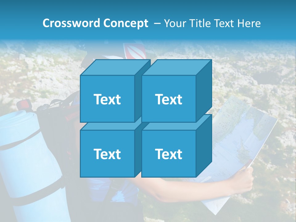 Climbing Eco Caucasian PowerPoint Template