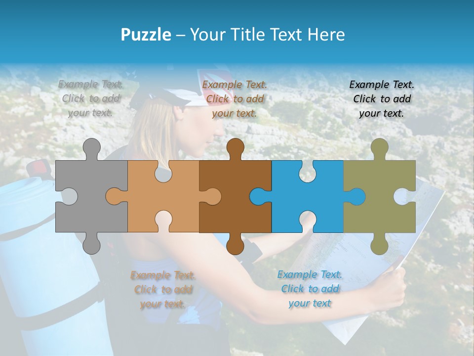 Climbing Eco Caucasian PowerPoint Template