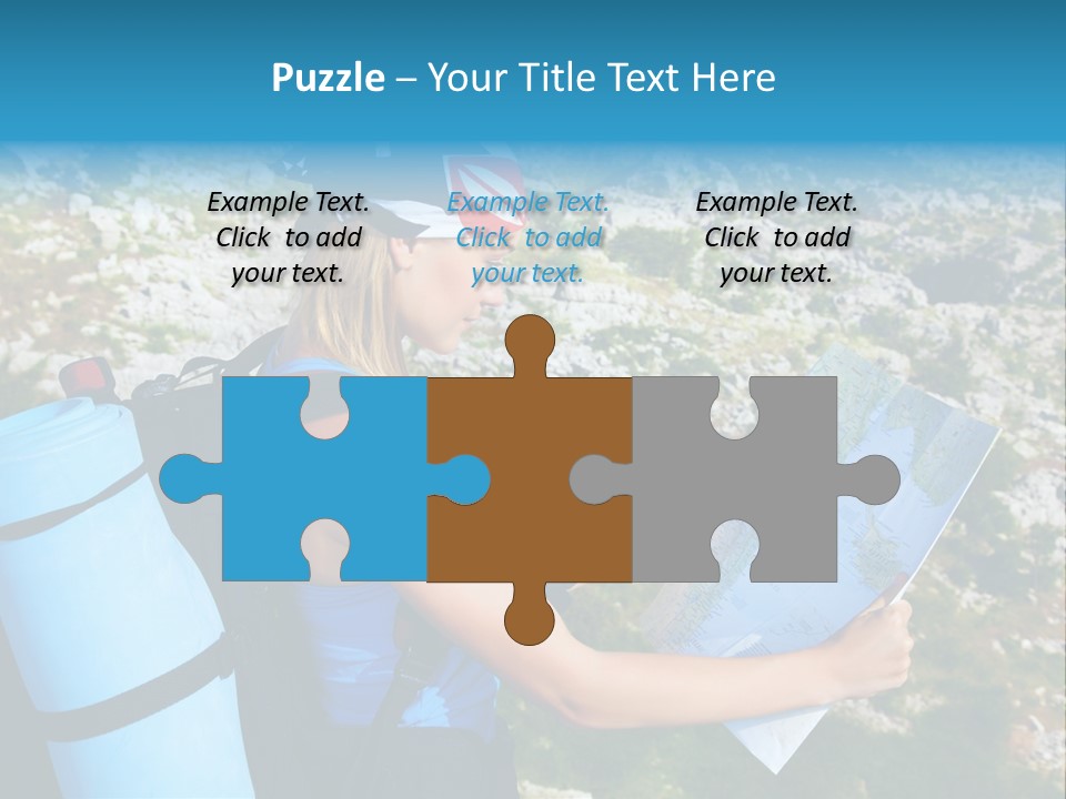 Climbing Eco Caucasian PowerPoint Template