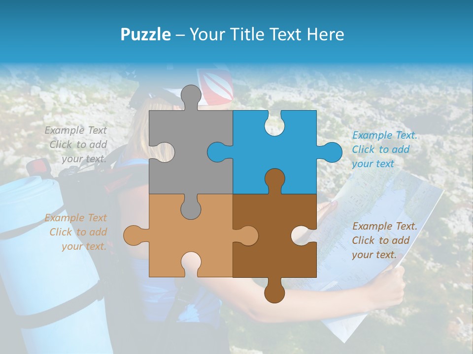 Climbing Eco Caucasian PowerPoint Template