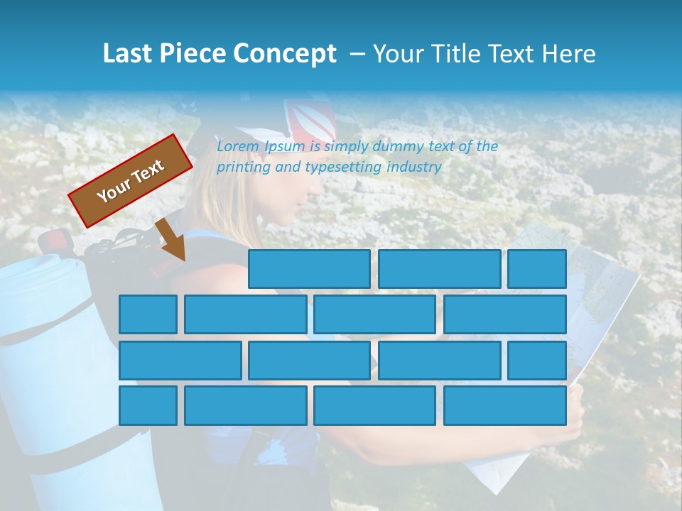 Climbing Eco Caucasian PowerPoint Template