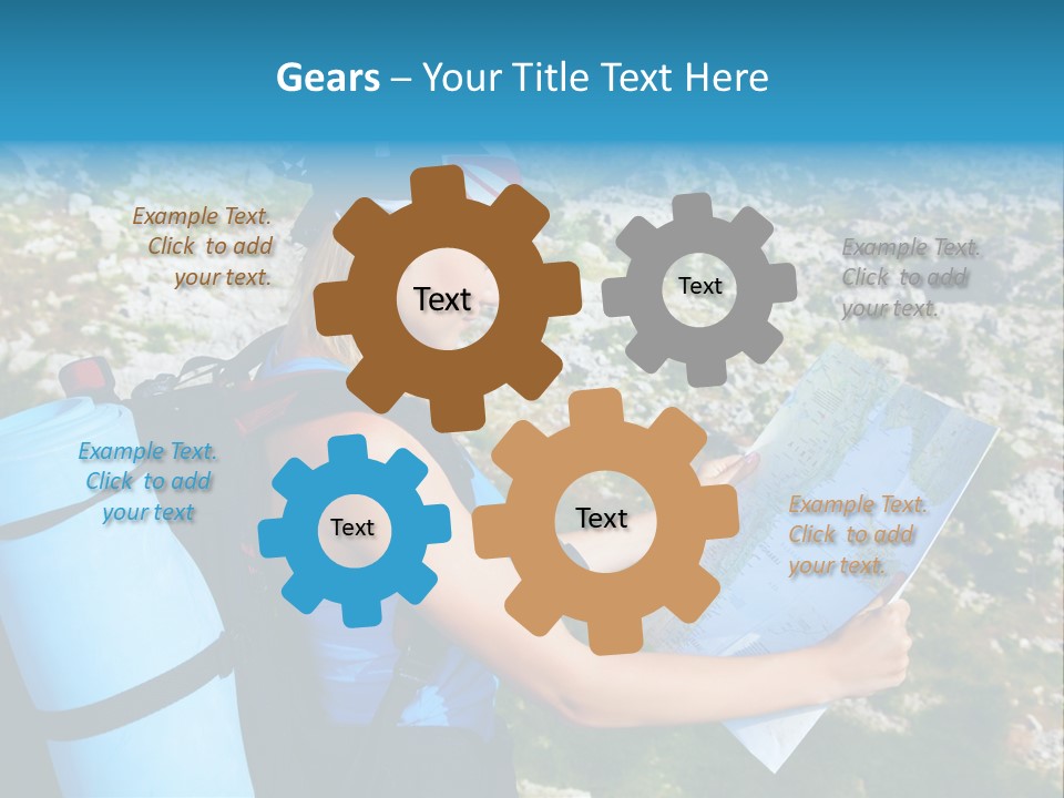 Climbing Eco Caucasian PowerPoint Template