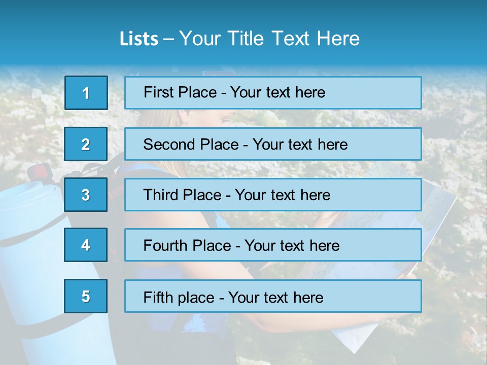 Climbing Eco Caucasian PowerPoint Template
