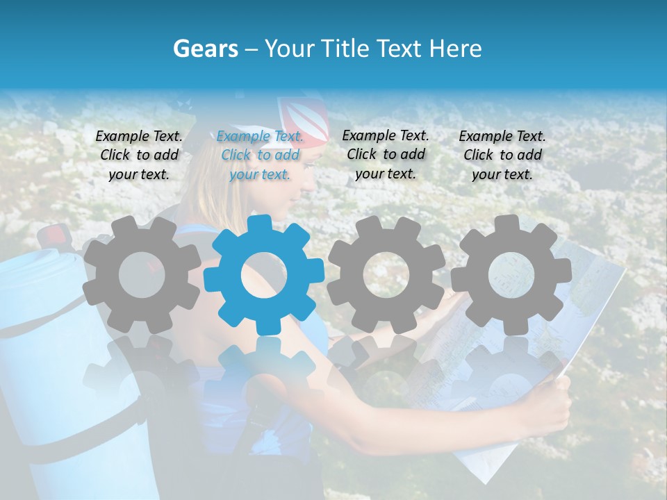 Climbing Eco Caucasian PowerPoint Template