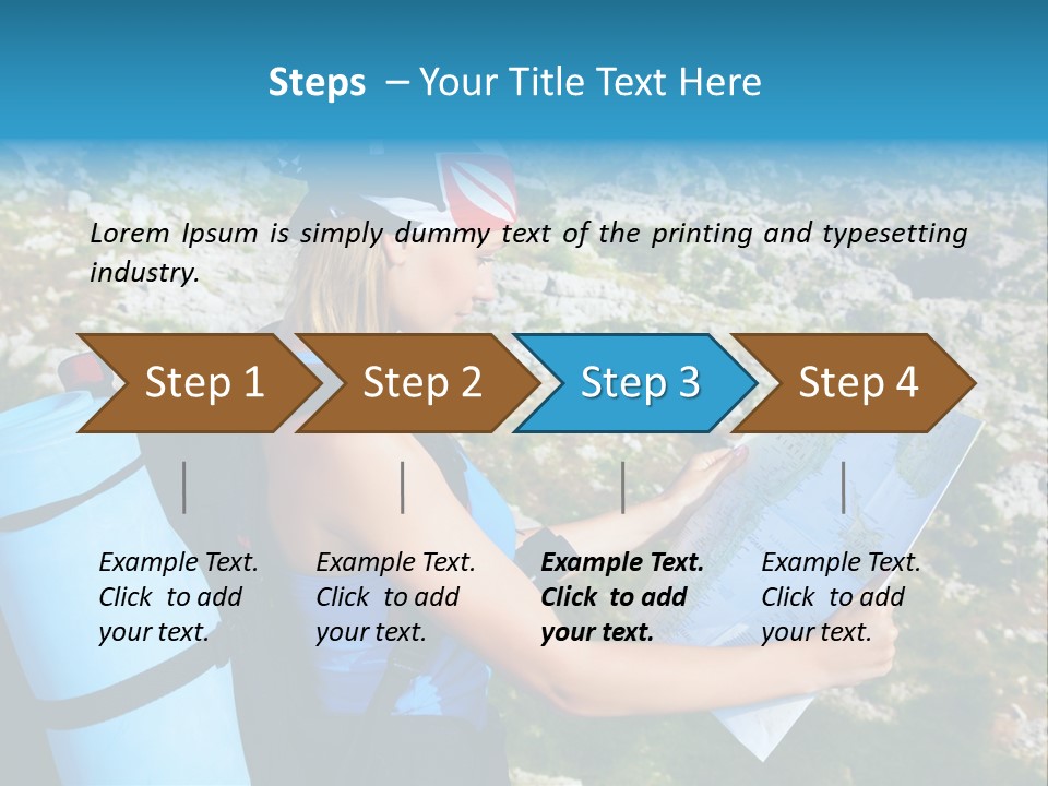Climbing Eco Caucasian PowerPoint Template
