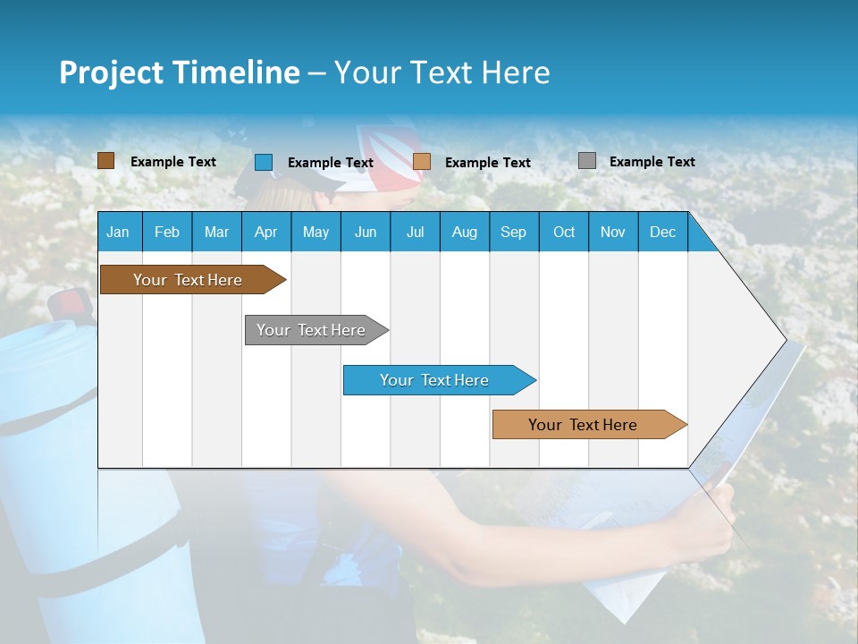 Climbing Eco Caucasian PowerPoint Template