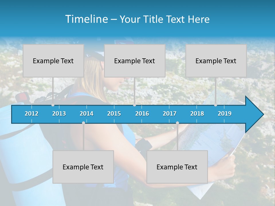 Climbing Eco Caucasian PowerPoint Template