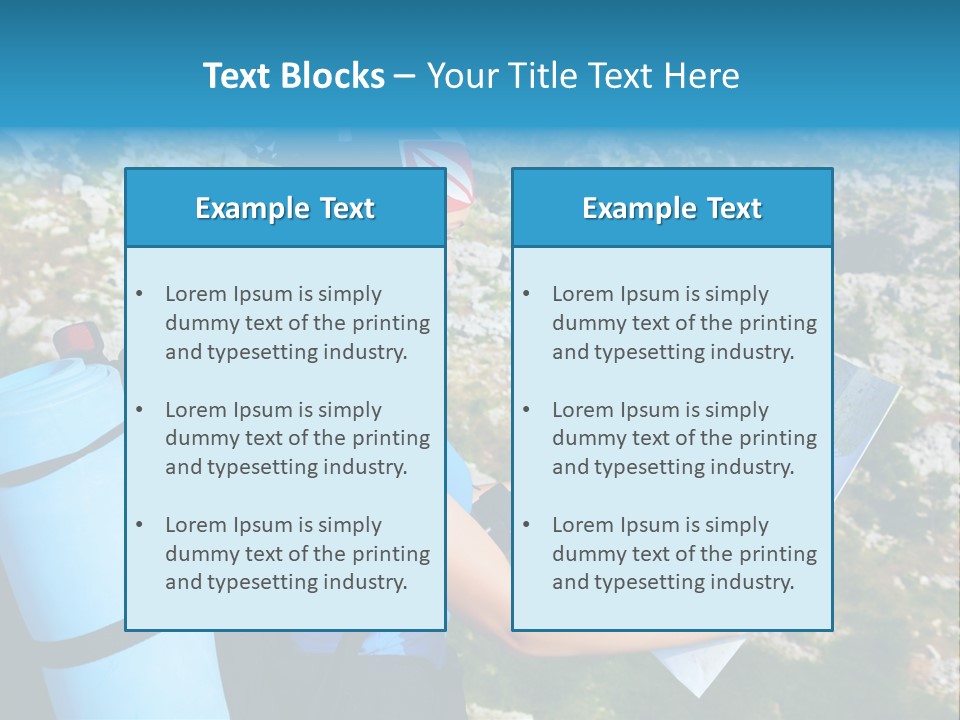 Climbing Eco Caucasian PowerPoint Template