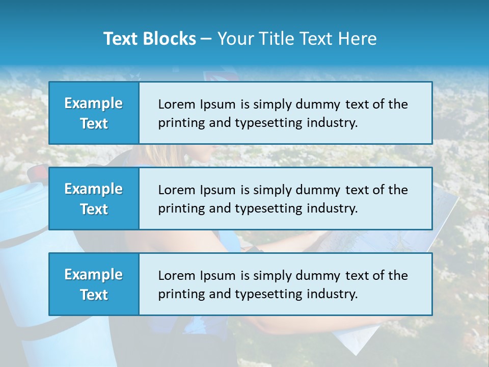 Climbing Eco Caucasian PowerPoint Template