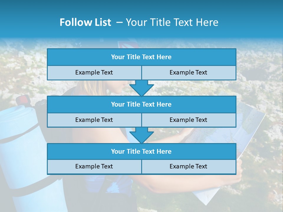 Climbing Eco Caucasian PowerPoint Template