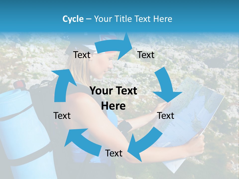 Climbing Eco Caucasian PowerPoint Template