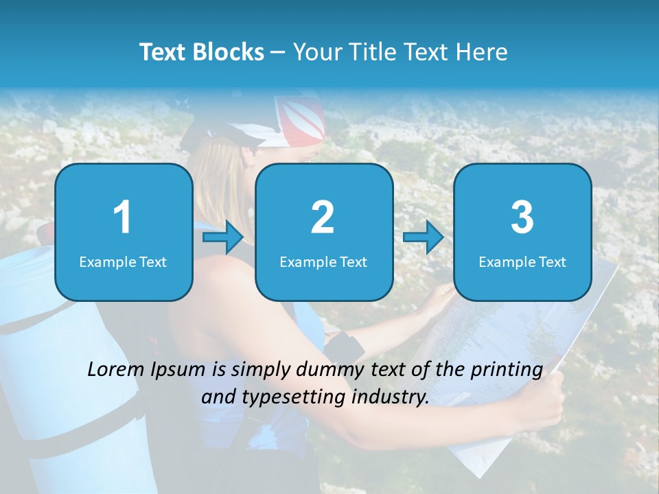 Climbing Eco Caucasian PowerPoint Template