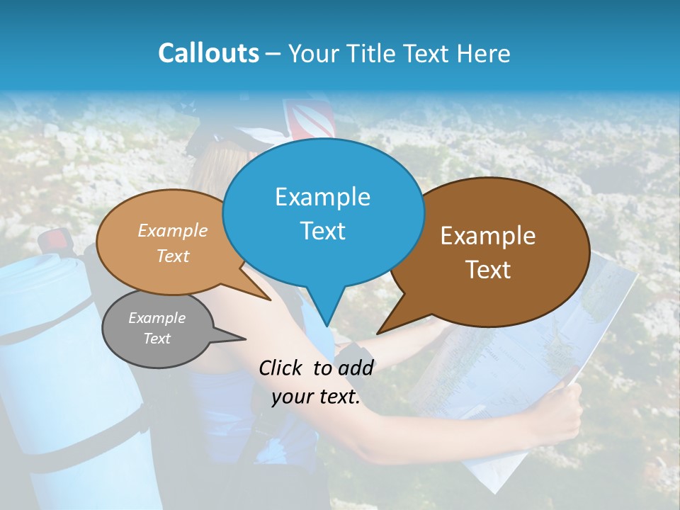 Climbing Eco Caucasian PowerPoint Template