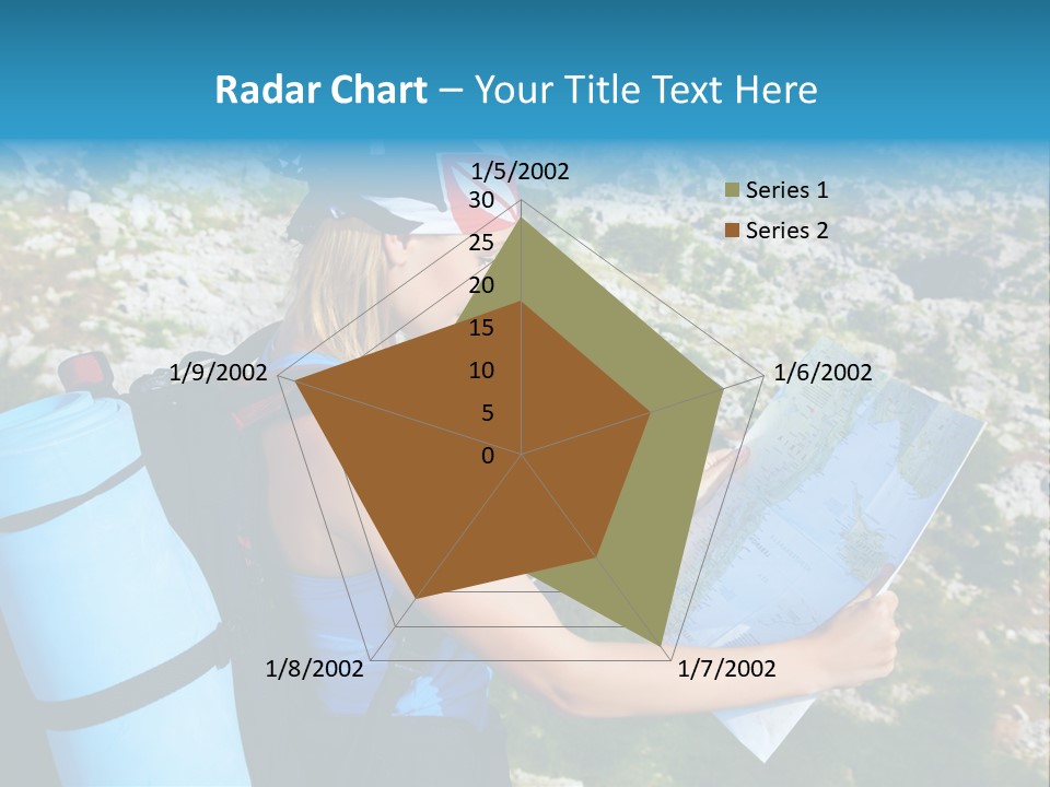 Climbing Eco Caucasian PowerPoint Template