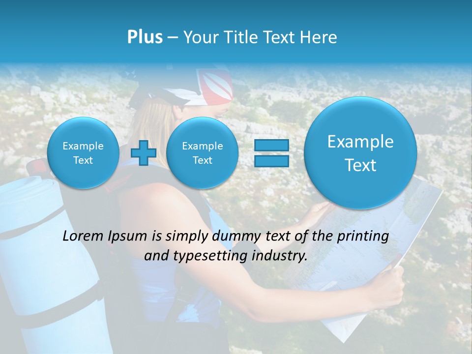 Climbing Eco Caucasian PowerPoint Template