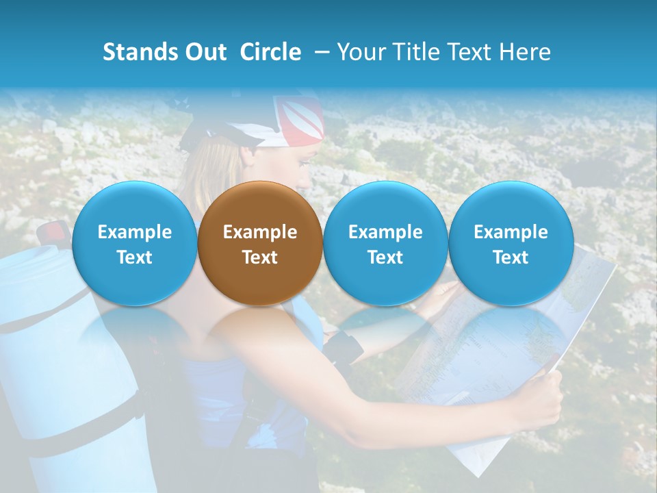 Climbing Eco Caucasian PowerPoint Template