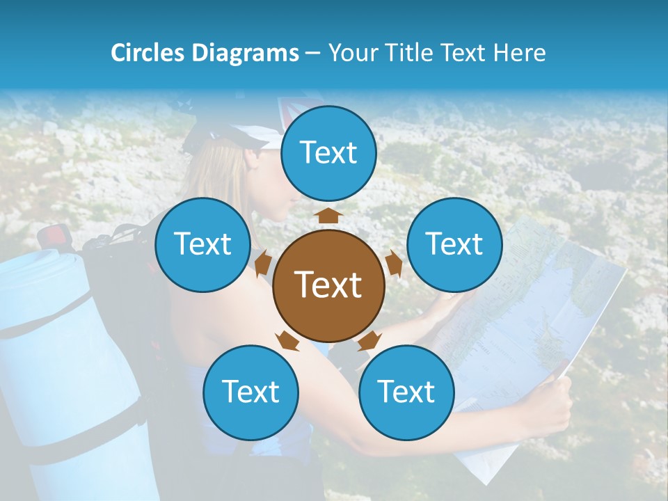 Climbing Eco Caucasian PowerPoint Template