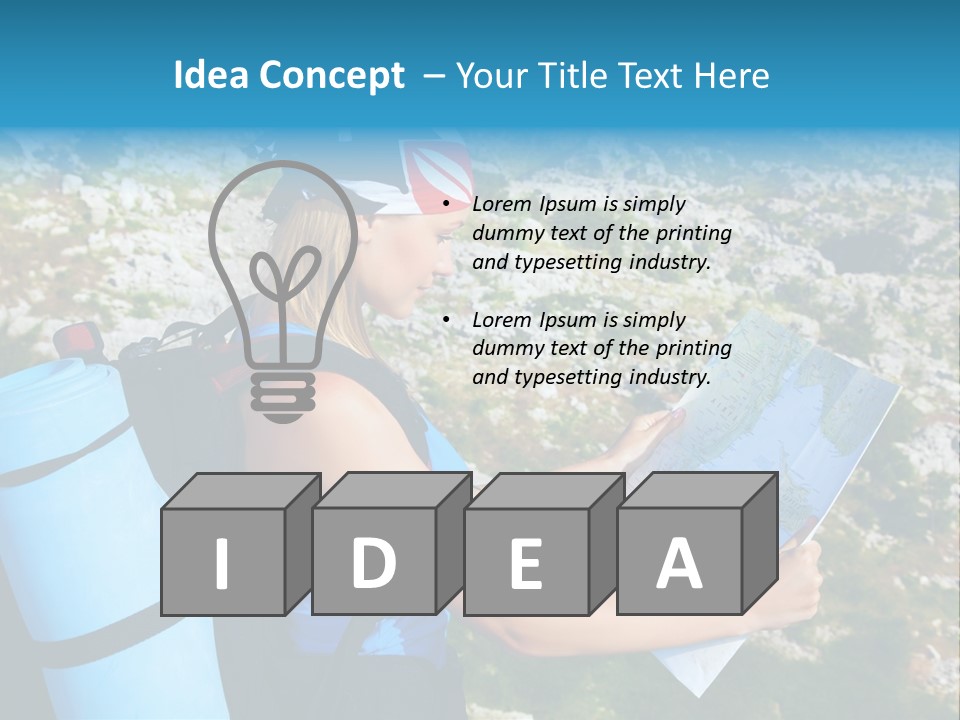 Climbing Eco Caucasian PowerPoint Template