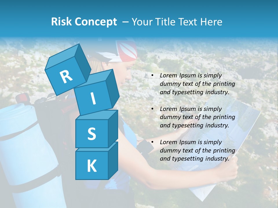 Climbing Eco Caucasian PowerPoint Template