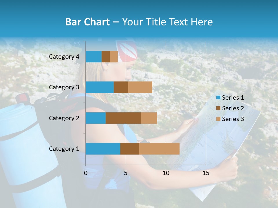 Climbing Eco Caucasian PowerPoint Template