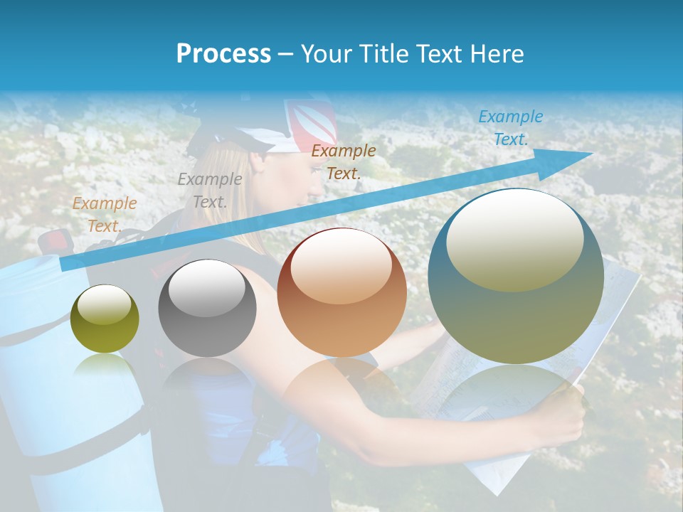 Climbing Eco Caucasian PowerPoint Template