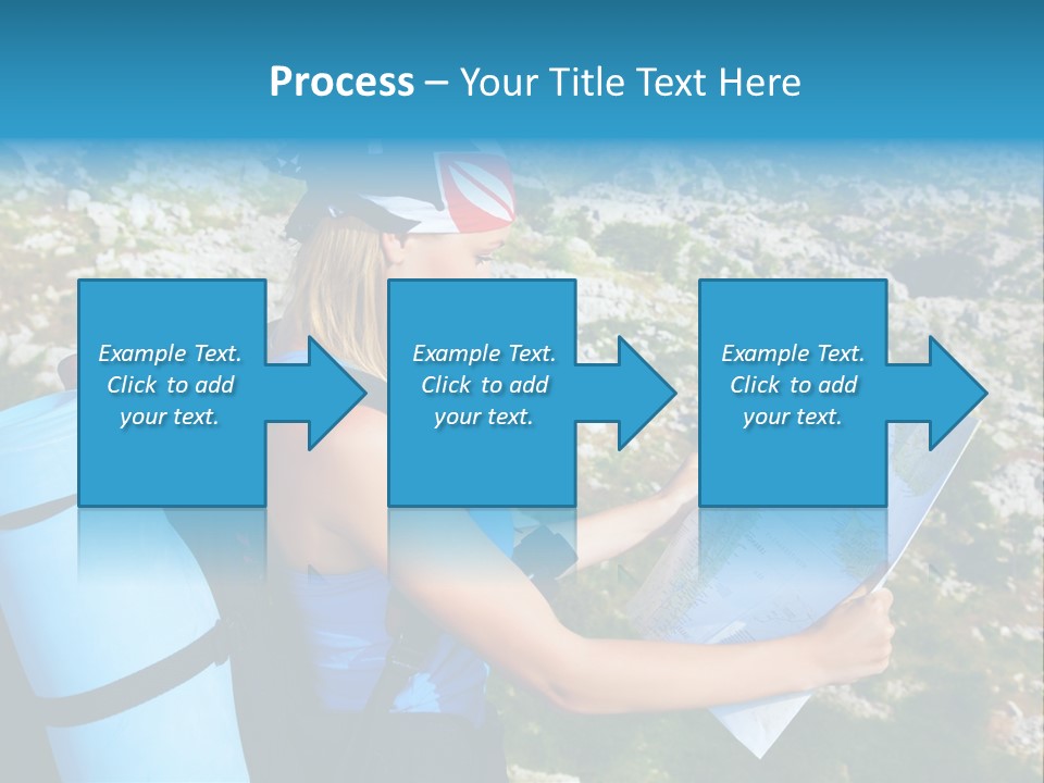 Climbing Eco Caucasian PowerPoint Template