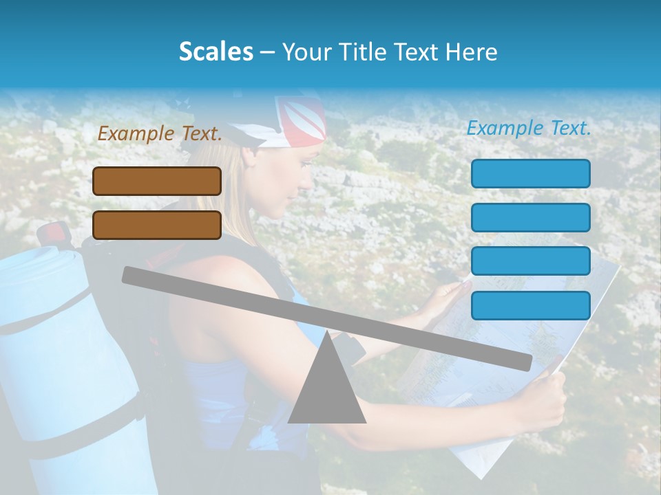 Climbing Eco Caucasian PowerPoint Template